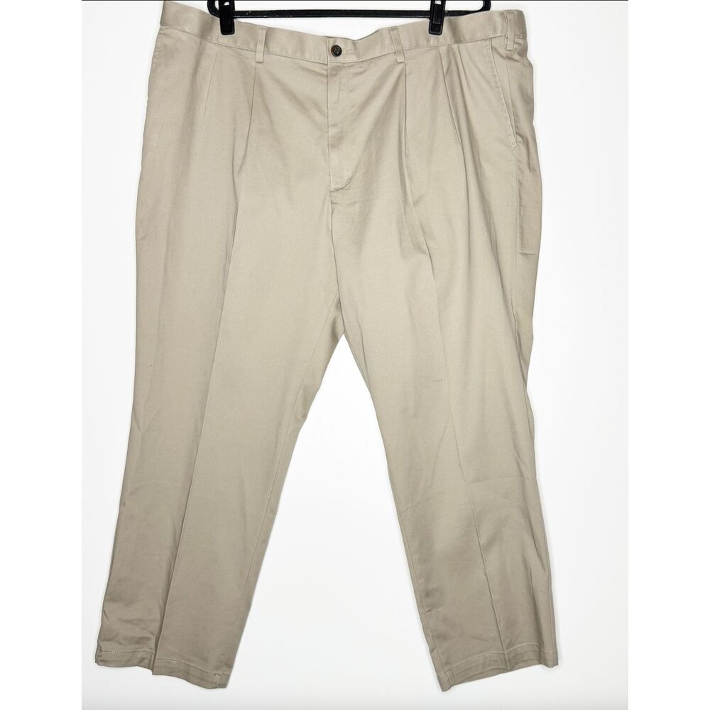 New Dockers Easy Khaki Pleat Comfort Waist No Wrinkle Big Tall Mens Size 48 x 30